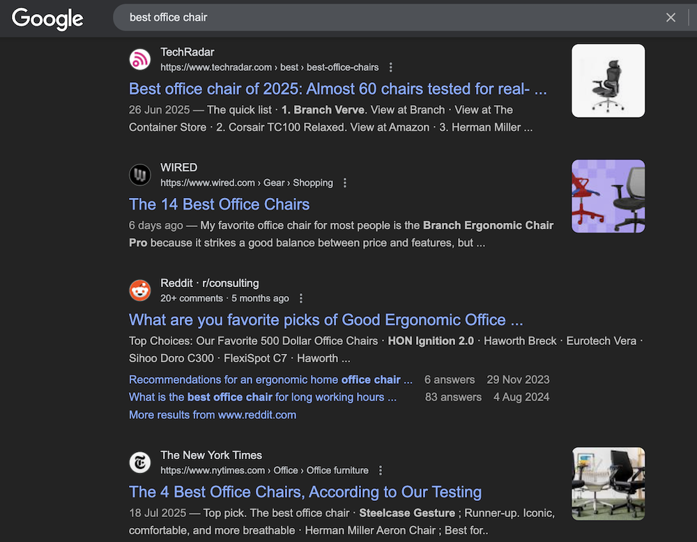 Affiliate serps. 