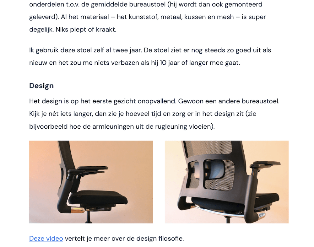 Product review example showcasing original photographs made by the author.