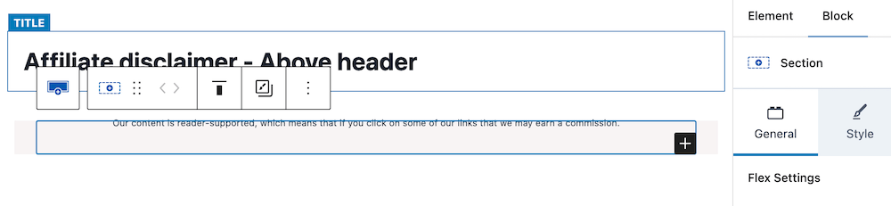Adjust affiliate disclaimer